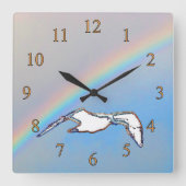 Klok - Zeegarij met regenbooghooglichten (Voorkant)