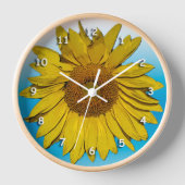 Klok - Zonnebloem bloesem (Voorkant)