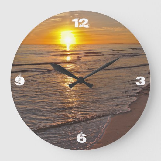 Klok: Zonnetijd door de Beach Grote Klok (Voorkant)