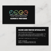 Klokbaarzen Icons, Horoloog Visitekaartje (Voorkant / Achterkant)