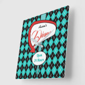 Klokcadeau voor aangepaste diner-gebarentjes voor  vierkante klok (Hoek)