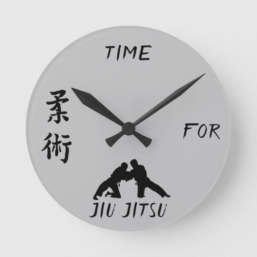 Klokcadeau voor Jiu-Jitsu Ronde Klok (Voorkant)