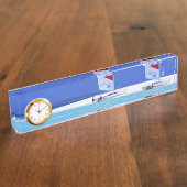 Klokdesk-naamplaat Naambordje (Zijkant)