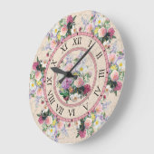 Klokduur rond de muur - ontwerp met bloemen grote klok (Hoek)