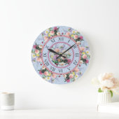 Klokduur rond de muur - ontwerp met bloemen grote klok (Huis)