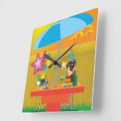 Klokduur van de diermuur - partij voor twee vierkante klok (Hoek)