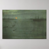 Klokflits - blauw en goud - Southampton water Poster (Voorkant)