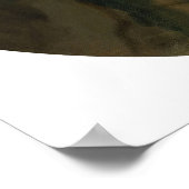 Klokflits - blauw en koraal de kleine blauwe kap poster (Hoek)