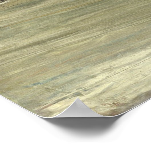 Klokflits - Grijs en groen het zilveren Zee Poster (Hoek)