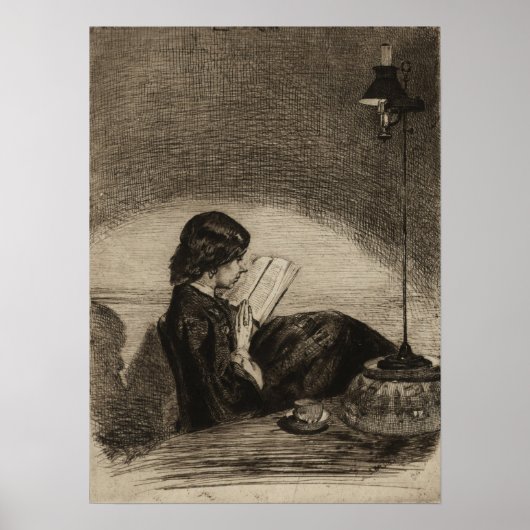 Klokflits - lezen door licht poster (Voorkant)