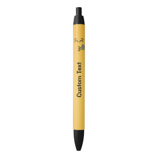Klokflits met glimlachende ogen zwarte inkt Pen (Voorkant Verticaal)