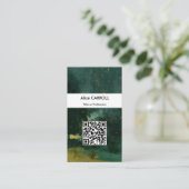 Klokflits - Nocturne in zwart en goud - QR-code Visitekaartje (Staand voorkant)