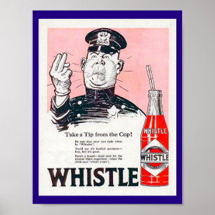 Klokflits Soda en kopie 1920 met politieman Poster