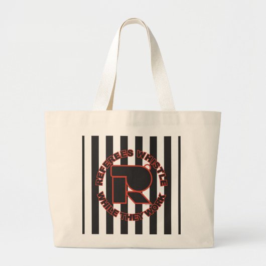 Klokfluitje terwijl je werkt grote tote bag (Voorkant)
