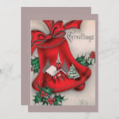 Klokgeluiden uit het verleden  feestdagenkaart (Voorkant / Achterkant)