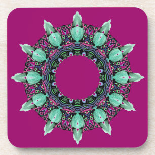 Klokgezicht kaleidoscoop fractal ART I Drankjes Onderzetter
