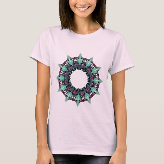 Klokgezicht kaleidoscoop fractal ART I T-shirt (Voorkant)