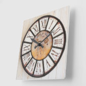  KLOKGEZICHT | Romeinse cijfers Vierkante Klok (Hoek)