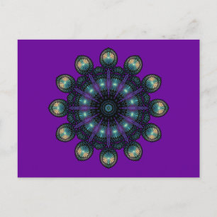 Klokgezichten - Apophysis Fractal Briefkaart