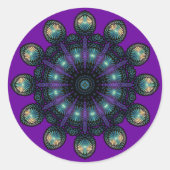 Klokgezichten - Apophysis Fractal Ronde Sticker (Voorkant)