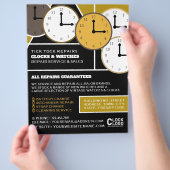 Klokgezichten, Horoloog Adverteren Flyer (Hand)