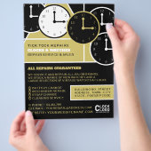 Klokgezichten, Horoloog Adverteren Flyer (Hand)