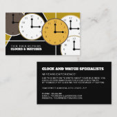 Klokgezichten, Horoloog Visitekaartje (Voorkant / Achterkant)