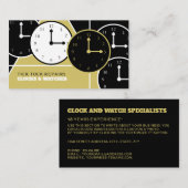 Klokgezichten, Horoloog Visitekaartje (Voorkant / Achterkant)