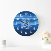 Klokhuis Coral Seahorse Blue Clock Grote Klok (Huis)