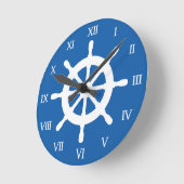 Klokhuis van kleine scheepswieltjes ronde klok (Hoek)