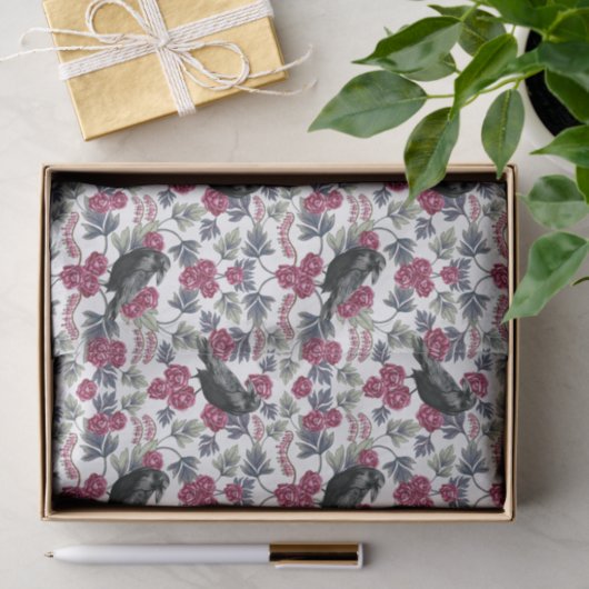 Klokje, bloeding, hart en Rozen Tissuepapier (Geschenk)