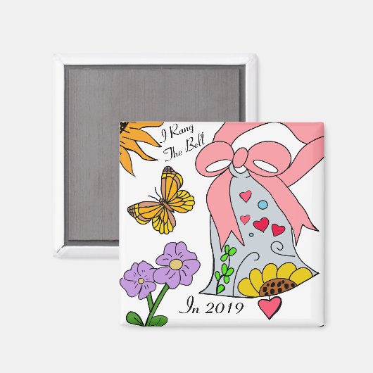 Klokje borstkanker en lint magneet (Voorkant / Achterkant)