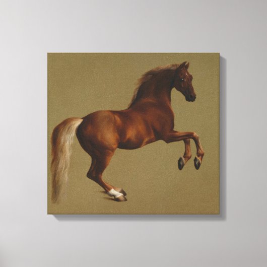 Klokje het paard (door George Stubbs) Canvas Afdruk (Voorkant)