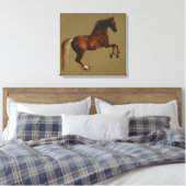 Klokje het paard (door George Stubbs) Canvas Afdruk (Insitu (Slaapkamer))