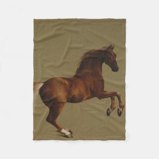 Klokje het paard (door George Stubbs) Fleece Deken (Voorkant)