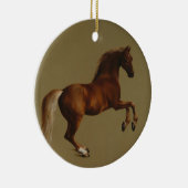 Klokje het paard (door George Stubbs) Keramisch Ornament (Rechts)