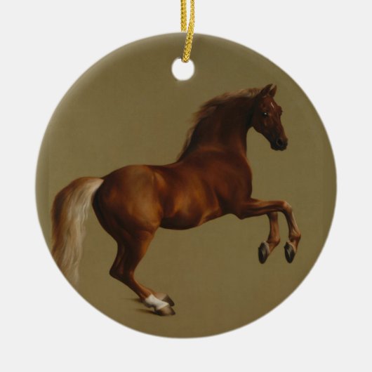 Klokje het paard (door George Stubbs) Keramisch Ornament (Voorkant)