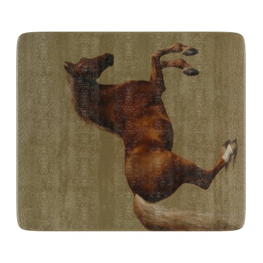 Klokje het paard (door George Stubbs) Snijplank (Voorkant)