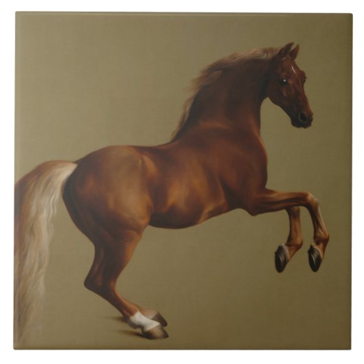 Klokje het paard (door George Stubbs) Tegeltje (Voorkant)