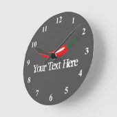 Klokje met pikante rode Spaanse peper Ronde Klok (Hoek)