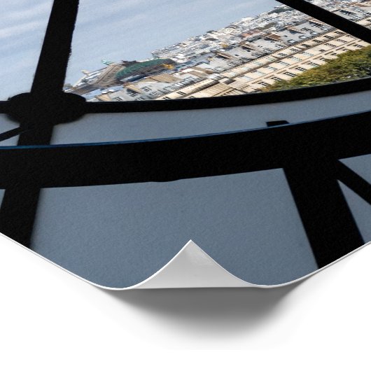 Klokje voor reuzenglas bij Musée d'Orsay - Parijs Poster (Hoek)