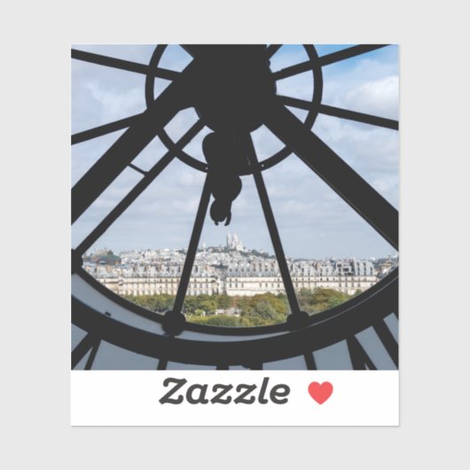 Klokje voor reuzenglas bij Musée d'Orsay - Parijs Sticker (Vel)