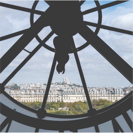 Klokje voor reuzenglas bij Musée d'Orsay - Parijs Sticker (Voorkant)