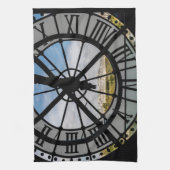 Klokje voor reuzenglas bij Musée d'Orsay - Parijs Theedoek (Verticaal)