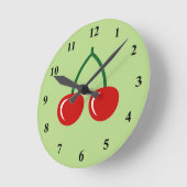 Klokjes voor rode kersen ronde klok (Hoek)