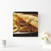 Klokjes voor vis en chips vierkante klok (Huis)
