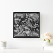 Klokjes voor zwarte en witte kegel vierkante klok (Huis)