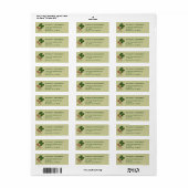 Klokjesblad St. Patrick's Day retouradreslabels Etiket (Full Sheet)