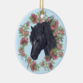 Klokjesbloem Zwarte Paard Ornament (Rechts)