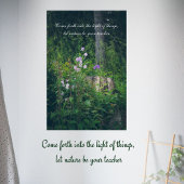 Klokjesbloemen in het bos poster